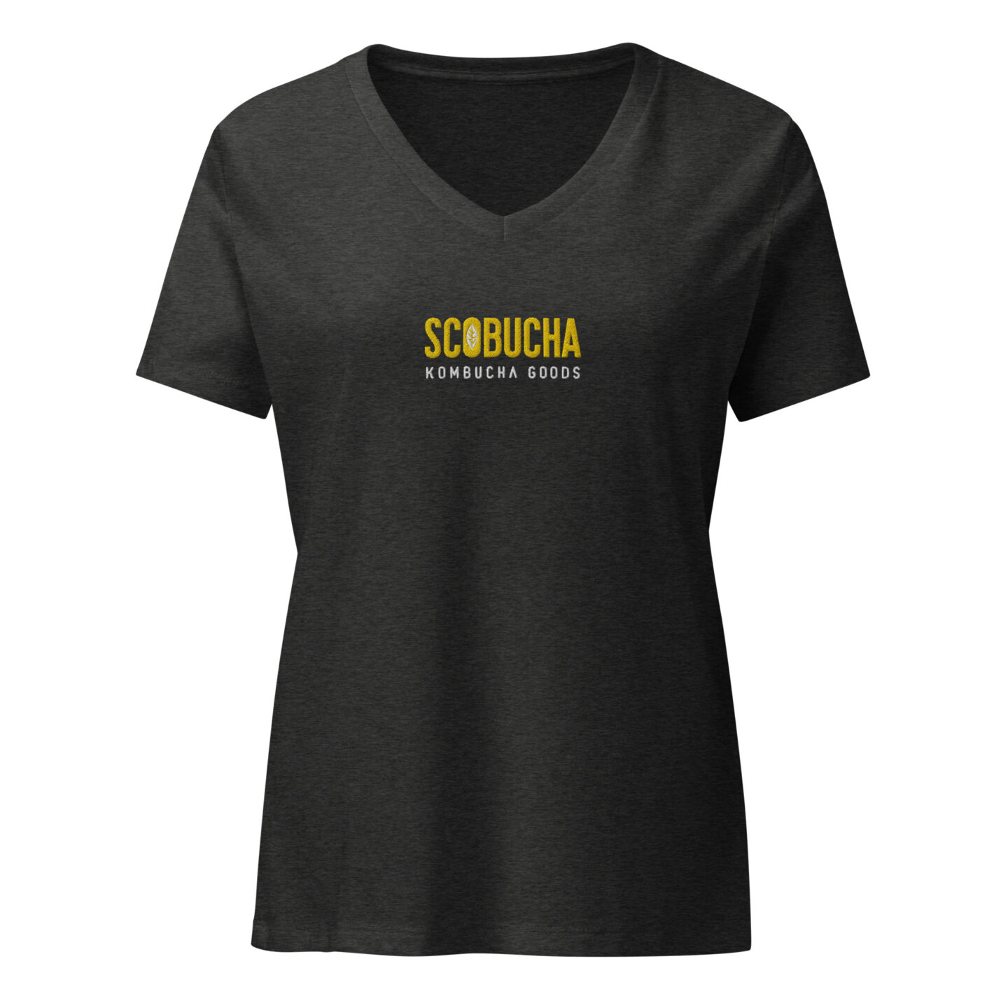 A black t-shirt with the words " schrucha " written on it.